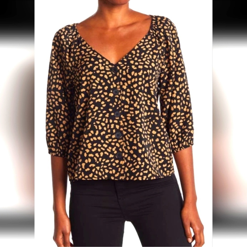 Sanctuary Leopard Print Blouse